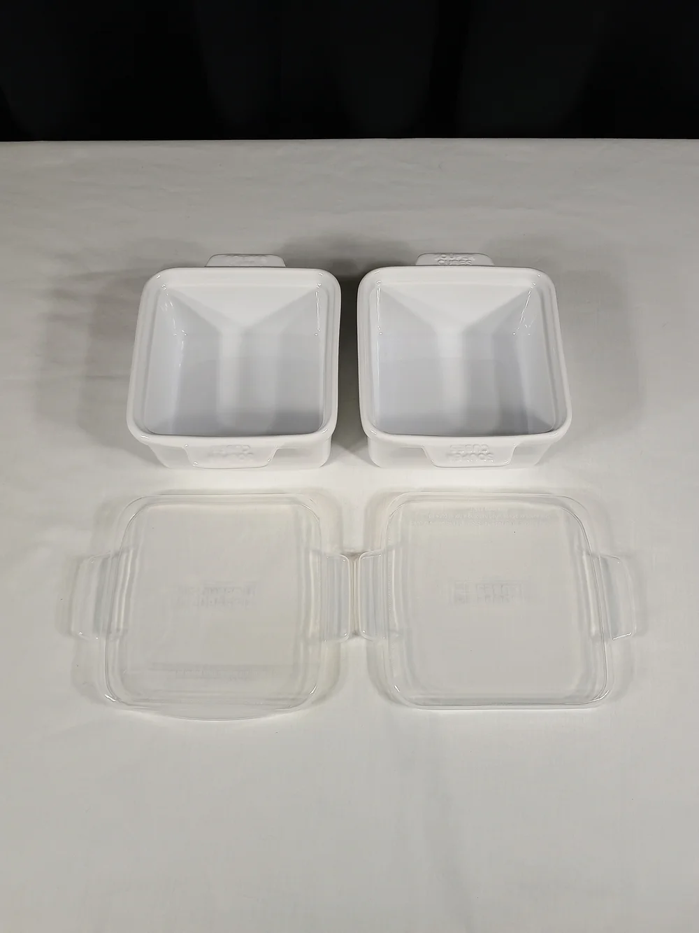 2 Souper Cubes Stoneware Baking Dishes 2 Cup Size, White